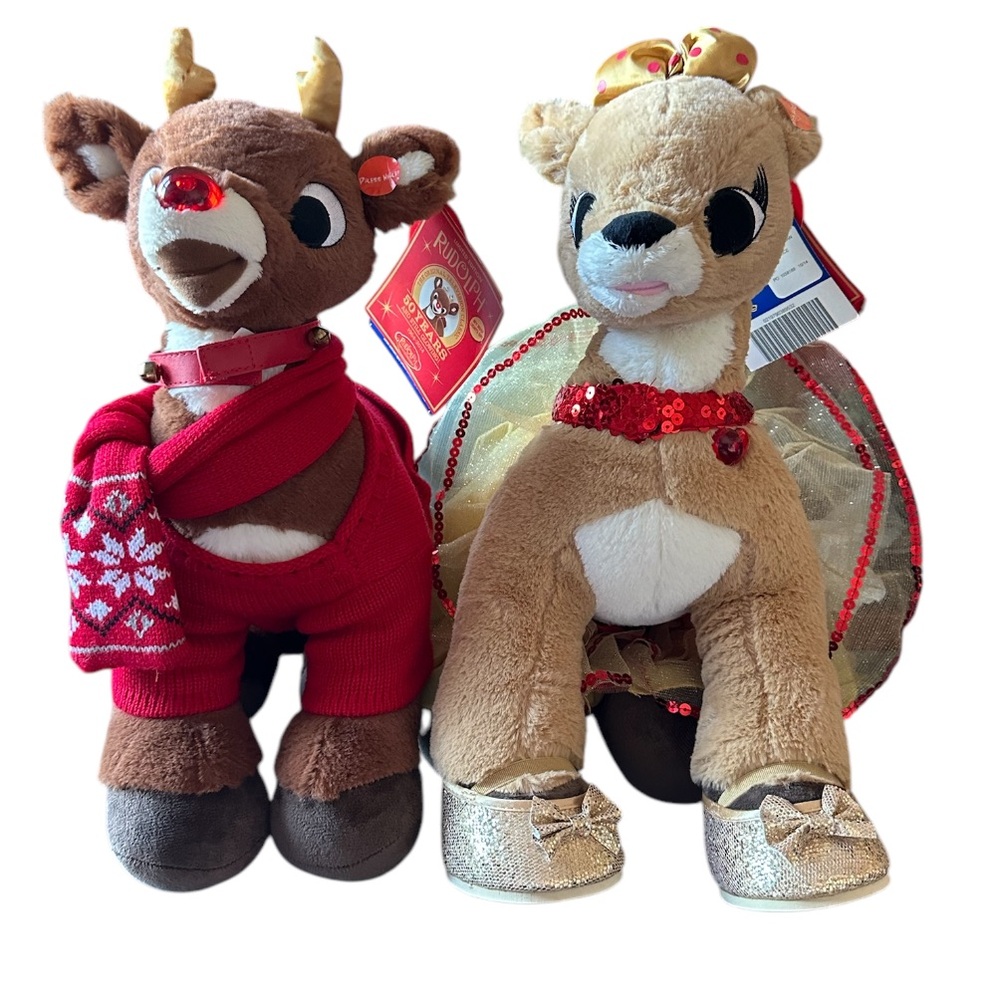 Retro Build-A-Bear 2004 50th Anniversary Limited Edition Rudolph and Clarice